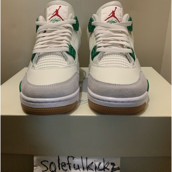 Nike SB x Air Jordan 4 Retro SP Sail/Neutral Grey/Pine Green/White DR5415-103 DS main image 8